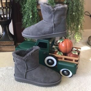 Brand New Member's Mark Genuine Sheepskin Short Shearling Grey Boot